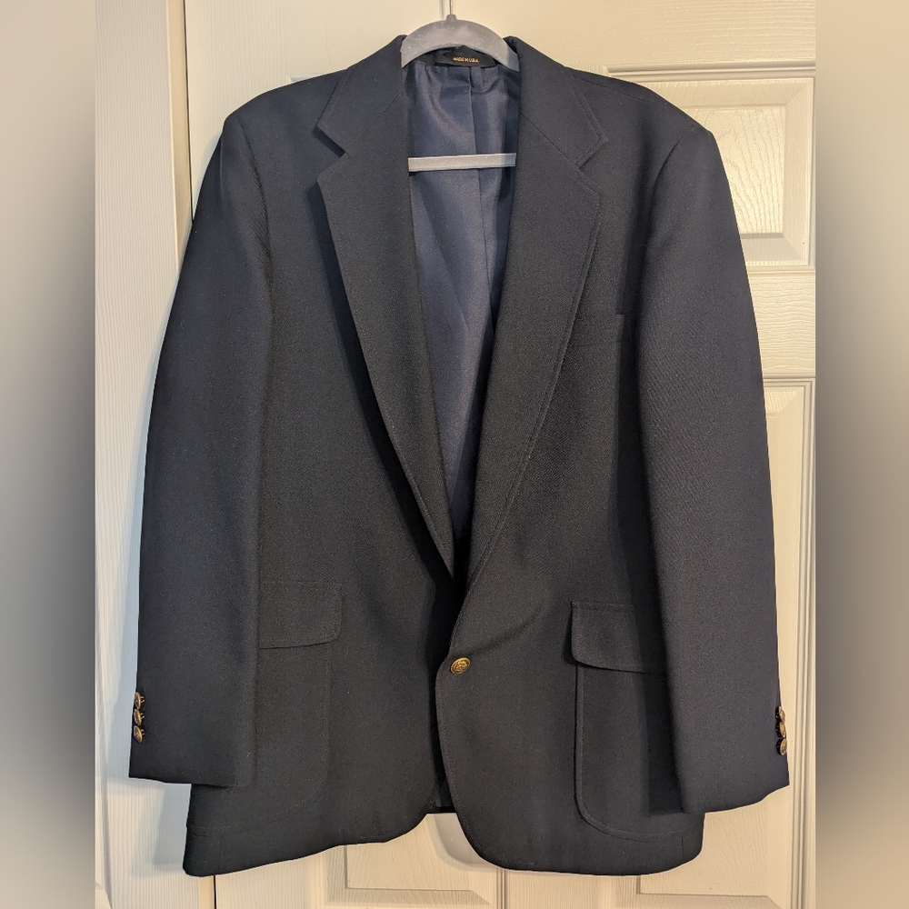 Haggar Classic Black Blazer EUC